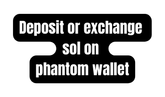 Deposit or exchange sol on phantom wallet